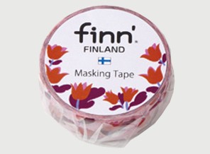 ［セキセイ］FINN-7041 マスキングテープ チューリップ赤 [4入]