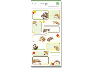［マインドウェイブ］11313 フォトラベルシール ハリネズミ [10入]