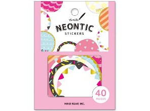 ［マインドウェイブ］78759 ネオンチック ステッカー マル [10入]