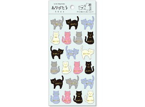 ［マインドウェイブ］78915 ありがとうシール ありがとう ねこ 2 [10入]