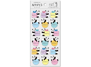 ［マインドウェイブ］78919 ありがとうシール ありがとう パンダ [10入]