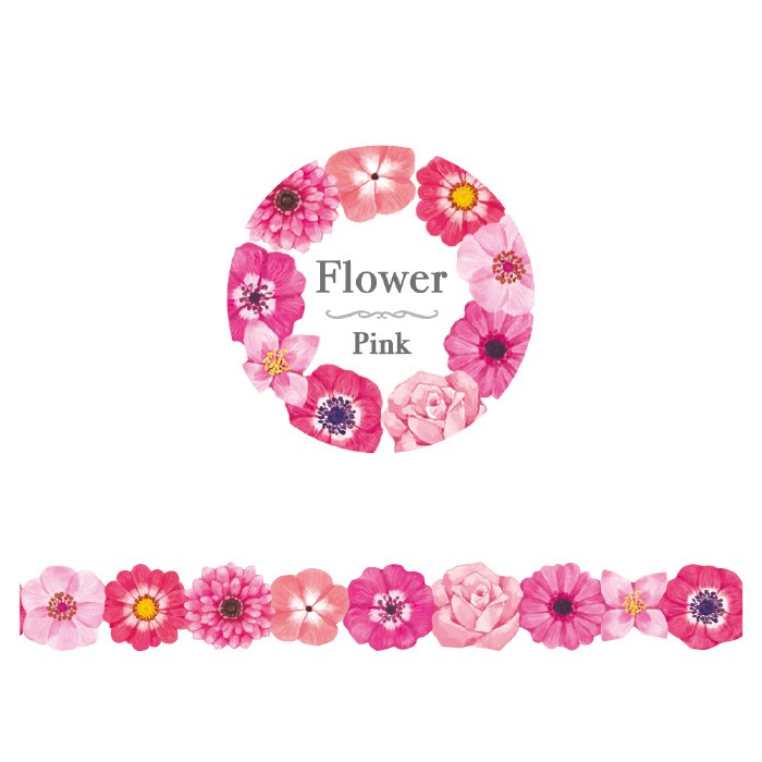 ［マインドウェイブ］ テープ ちぎロール 94406 flowerpink［5入］