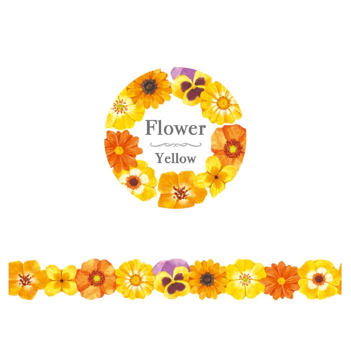 ［マインドウェイブ］ テープ ちぎロール 94408 floweryellow［5入］