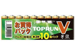 ［富士通］アルカリ電池 LR6(10S)TOPV 単3形 10本パック