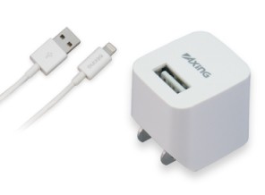 ［多摩電子］TA51LUW Lightning コンセントチャージャーセット 1A