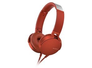 ［SONY］ステレオヘッドホン MDR-XB550AP Rレッド