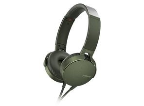 ［SONY］ステレオヘッドホン MDR-XB550AP Gグリーン