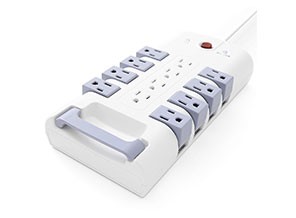 ［日商テレコム］S9PC01RB 可動式電源タップ（回転8＋固定4口）