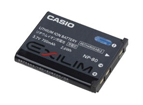 ［カシオ］ リチウムイオンバッテリー NP-80