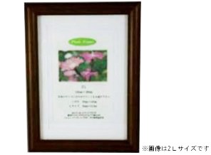 ［King］木製額 なでしこ Lサイズ ブラウン