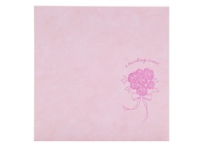 ［チクマ］フォトマウント ましかく バラの花束／マーブルピンク 5枚セット