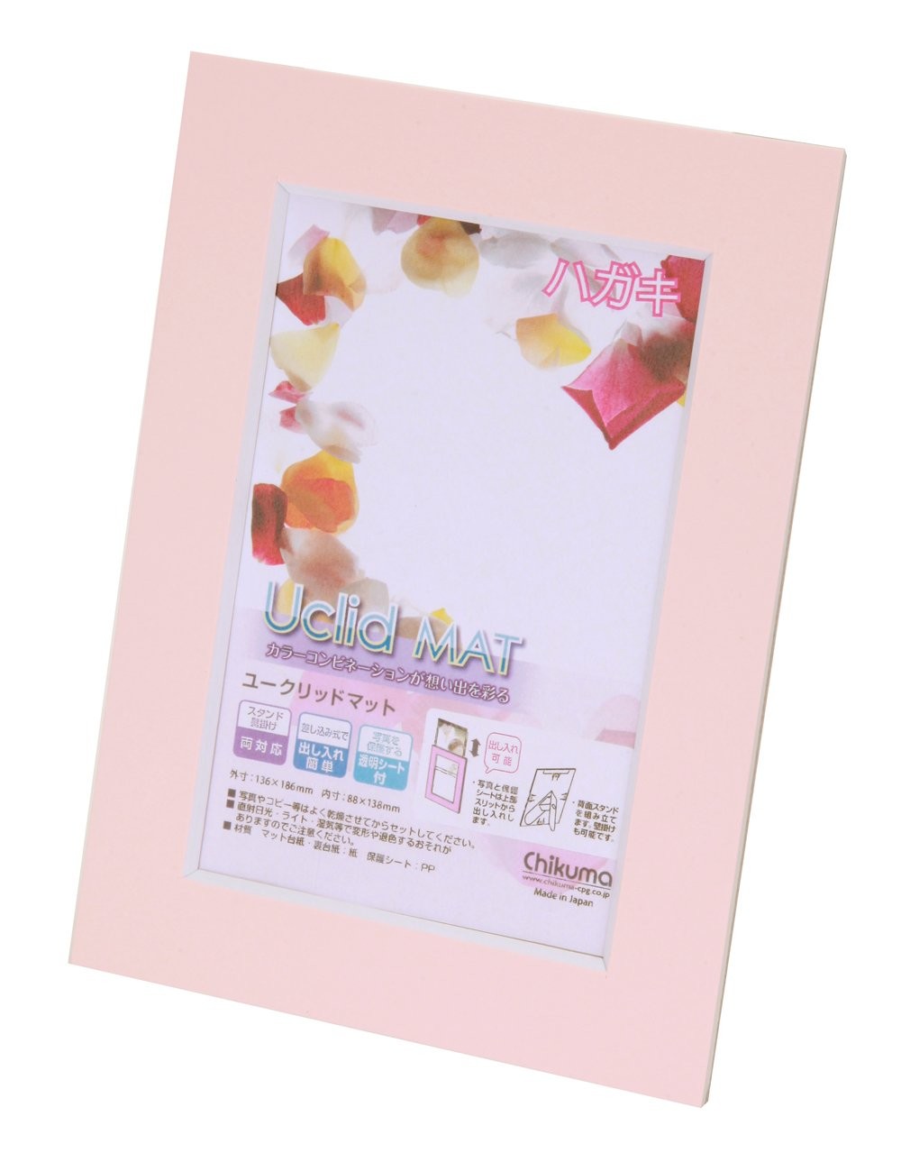 ［チクマ］Uclidマット ハガキ ライトピンク