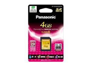 ［Panasonic］SDHCメモリーカード RP-SDWA04GJK Class10