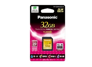 ［Panasonic］SDHCメモリーカード RP-SDWA32GJK Class10