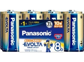 ［Panasonic］EVOLTA LR20EJ/8SW 単1形 8本パック