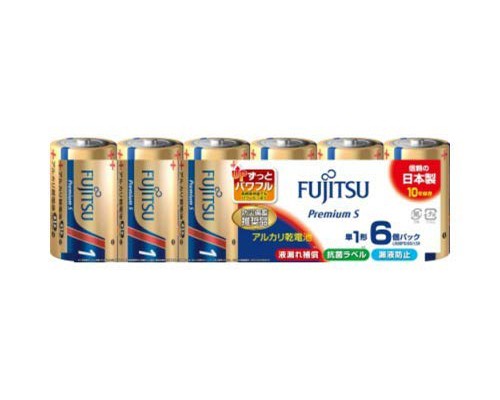 ［富士通］アルカリ乾電池 Premium S 単1形 1.5V 6S/LR20PS(6S)[20入]　※元箱出荷※