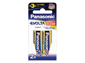 ［Panasonic］EVOLTA LR6EJ/2BN 単3形 2本ブリスターパック