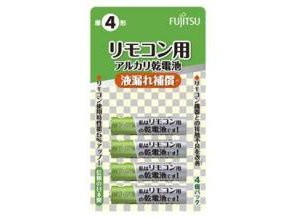 ［富士通］アルカリ電池 LR03REMOCON（4B） 単4形 4本パック リモコン用