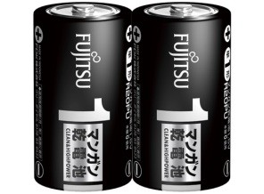 ［富士通］マンガン電池 R20PU(2S) 単1-2S[10入]　※元箱出荷※