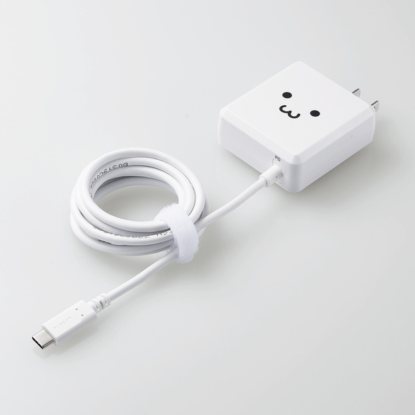 ［エレコム］ケーブル一体型USB AC充電器 MPA-ACCP04WF