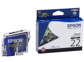 ［EPSON］インクカートリッジ (22) ICBK22 ブラック