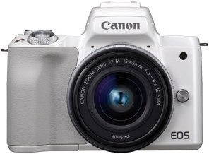 ［Canon］EOS Kiss M ホワイト EF-M15-45 IS STM レンズキット