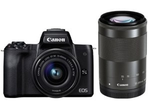 ［Canon］EOS Kiss M ブラック ダブルズームキット