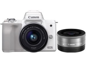 ［Canon］EOS Kiss M ホワイト ダブルレンズキット