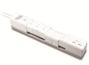 ［日商テレコム］S9P602 可動式電源タップ（回転6＋USBポート2口）