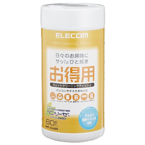 ［エレコム］WC-AL60 ウェットクリーニングティッシュ