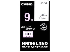 ［カシオ］ ネームランド スタンダードテープ XR-9WE