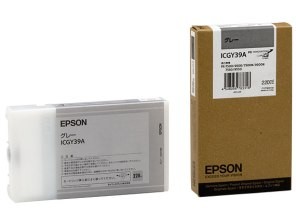 ［EPSON］インクカートリッジ (39) ICGY39A グレー 220ml