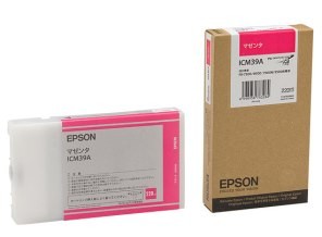 ［EPSON］インクカートリッジ (39) ICM39A マゼンタ 220ml