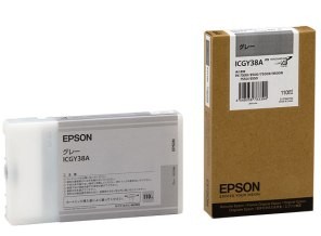 ［EPSON］インクカートリッジ (38) ICGY38A グレー 110ml