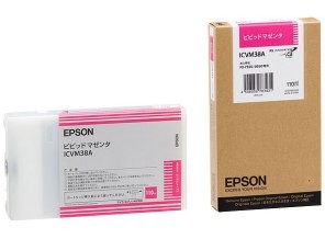 ［EPSON］インクカートリッジ (38) ICVM38A ビビットマゼンタ 110ml