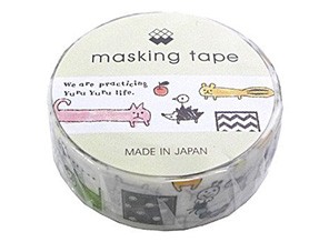 ［マインドウェイブ］93122 マスキングテープ ゆるあにまるしかく [10入]