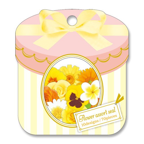 ［マインドウェイブ］70171 フラワーアソートシール Yellow [10入]