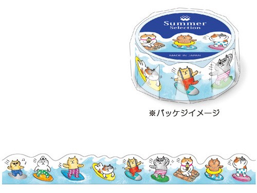 ［マインドウェイブ］93926 サマー マスキングダイカット ごろごろにゃんすけ ウェイウェイ [6入]