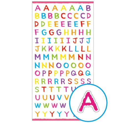 ［マインドウェイブ］71757 シール 文字 チョーク ABC [10入]