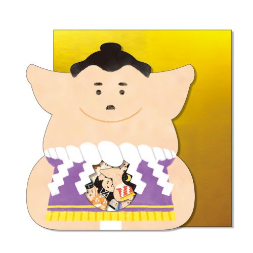 ［マインドウェイブ］77848 にっぽんいっぱい 和紙シール お相撲さん [10入]
