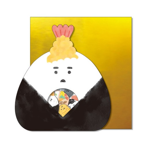 ［マインドウェイブ］77849 にっぽんいっぱい 和紙シール おむすび [10入]