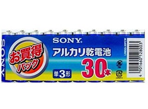 ［SONY］アルカリ電池 LR6SG-30PCW