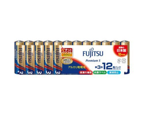 ［富士通］アルカリ乾電池 Premium S 単3形 1.5V 12S/LR6PS(12S)[5入]　※元箱出荷※