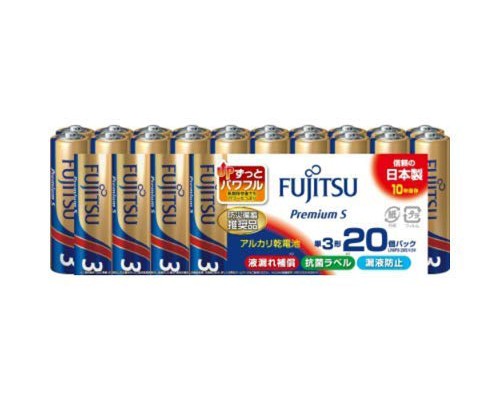 ［富士通］アルカリ乾電池 Premium S 単3形 1.5V 20S/LR6PS(20S)[5入]　※元箱出荷※