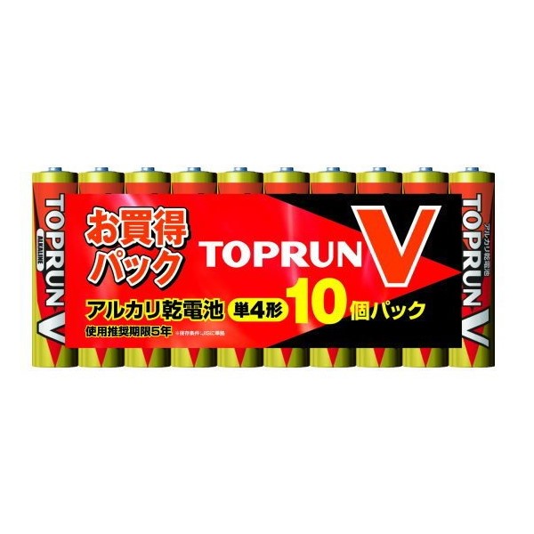 ［富士通］アルカリ乾電池 LR03 (10S)TOPV 単4形 10本パック[40入]　※元箱出荷※