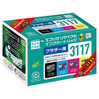 ［エコリカ］ECI-BR3117-４PK 互換リサイクルインクカートリッジ
