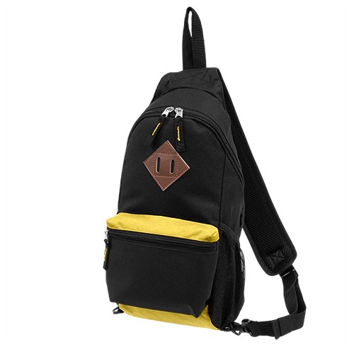 ［カワヨシ］ボディバック BOB-02 BLACK×YELLOW