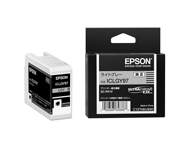 ［EPSON］ICLGY97 純正インクカートリッジ ライトグレー【納期未定】