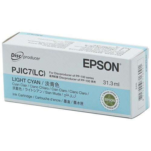 [EPSON] CD/DVDデュプリケーターインクカートリッジ ライトシアン PJIC7LC