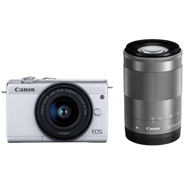 ［Canon］EOS M200 ホワイト ダブルズームキット
